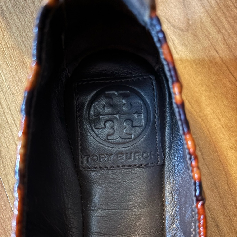 TORY BURCH Leopard Print Ballet Flats - Size 8 - Picture 2 of 4
